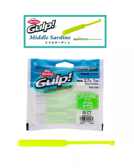 Berkley Gulp! Middle Sardine 2.7inch Chartreuse