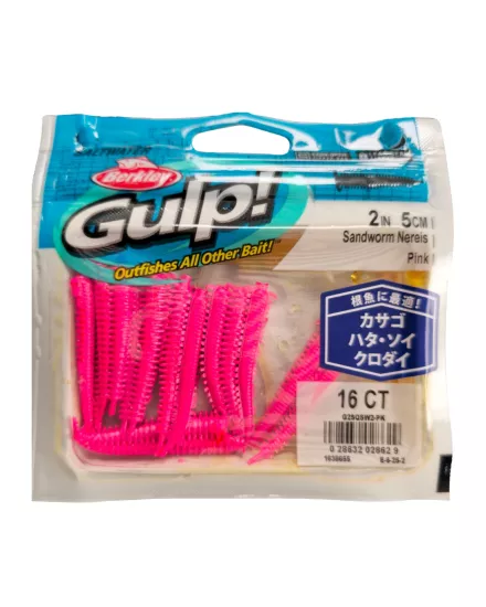 Berkley SW Gulp Sand Worm Nereis Pink